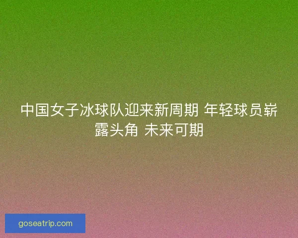 中国女子冰球队迎来新周期 年轻球员崭露头角 未来可期