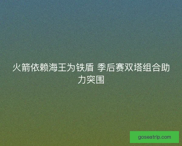 火箭依赖海王为铁盾 季后赛双塔组合助力突围 火箭依赖海王为铁盾 季后赛双塔组合助力突围